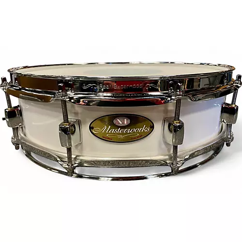 Used Pearl 14X4 Masterworks 20 Ply Snare White Laquer Drum White Laquer 208