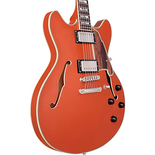 D'Angelico Deluxe Series DC Limited Edition Semi-Hollow Electric Guitar Rust