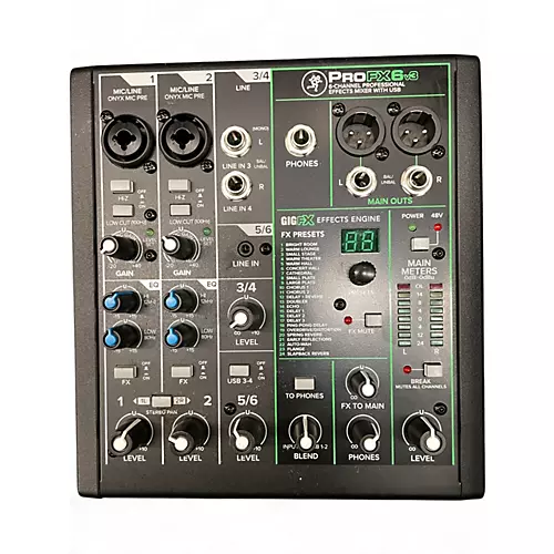 Used Mackie PROFX6V3 Unpowered Mixer