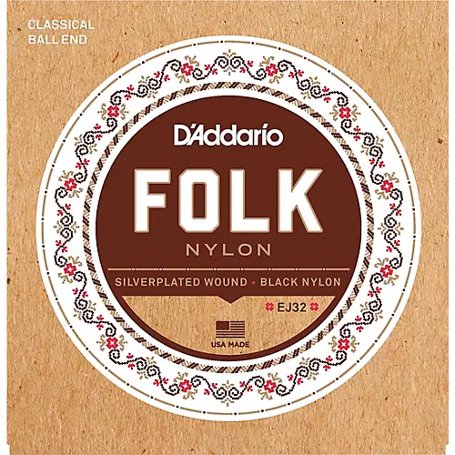 D'Addario Single Folk Nylon Ball End String