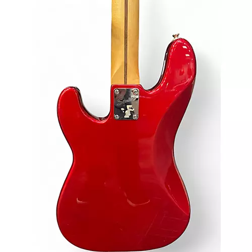 Used Squier Precision Bass Red Electric Bass Guitar Red