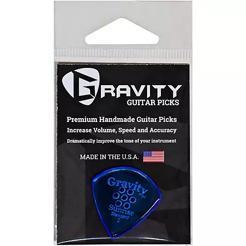 GRAVITY PICKS Sunrise Standard Polished Blue Multi-Hole Guitar Picks 2.0 mm