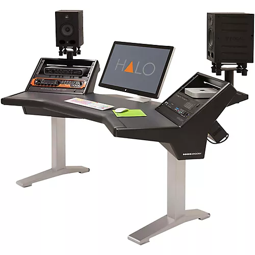 Argosy Halo Plus Workstation Desk With Original Hautelink Pattern Desktop