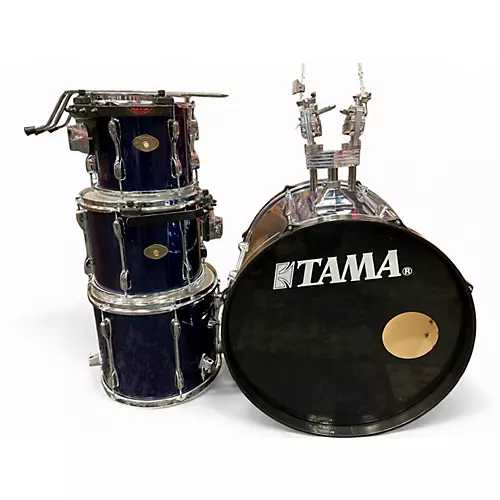 Used TAMA 4 Piece Rockstar Midnight Blue Drum Kit Midnight Blue