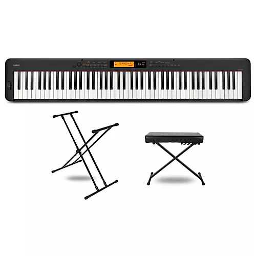 Casio CDP-S360 Digital Piano With X-Stand and Bench Black Essentials