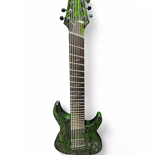 Used Schecter Guitar Research Diamond Series C-8  Silver Mountian Toxic Venom Solid Body Electric Guitar Silver Mountian Toxic Venom