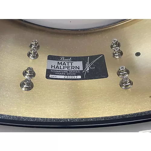 Used Pearl 14X6 matt halpern Black Drum Black 212