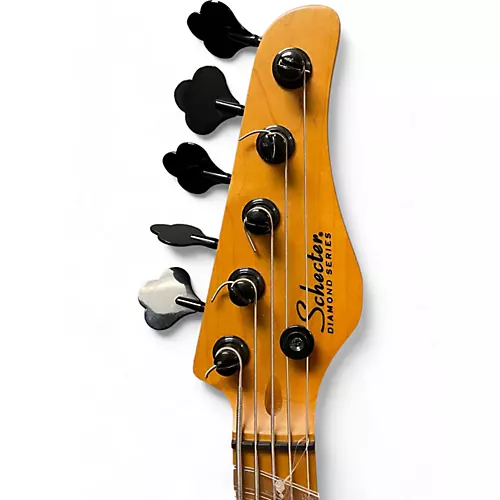 Used 2015 Schecter Guitar Research Model T 5 Natural  Electric Bass Guitar Natural