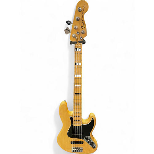Used Fender American Deluxe Precision Bass V Natural Electric Bass Guitar Natural
