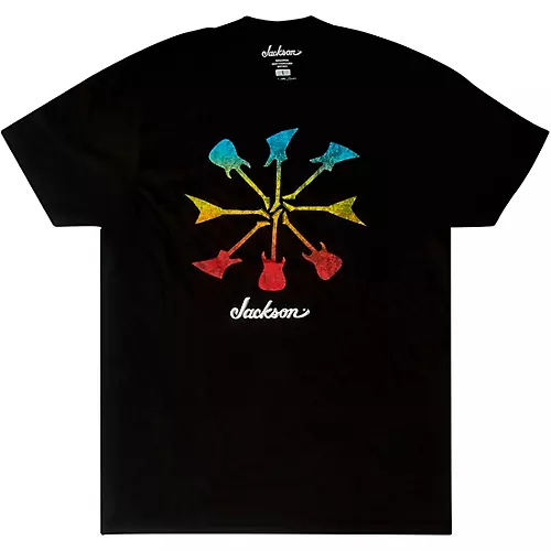 Jackson Guitar Shapes T-Shirt - Black XX Large