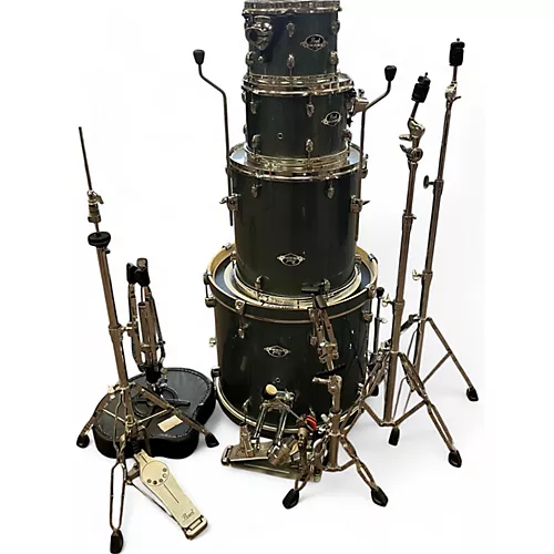 Used Pearl 4 Piece Export Aqua Blue Drum Kit Aqua Blue