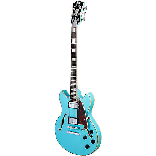 D'Angelico Premier Mini DC Semi-Hollow Electric Guitar Sky Blue