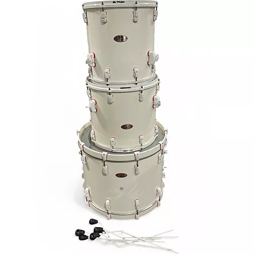 Used Pearl 3 Piece Reference Series White on White Drum Kit White on White