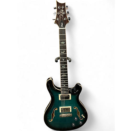 Used PRS SE Hollowbody II Piezo Peacock Blue Hollow Body Electric Guitar Peacock Blue