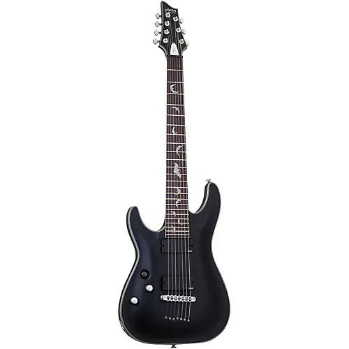 Schecter Guitar Research Damien Platinum 7 Left-Handed 7-String Electric Guitar Satin Black