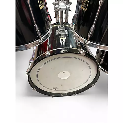 Used Yamaha 4 Piece Stage Custom Black Drum Kit Black