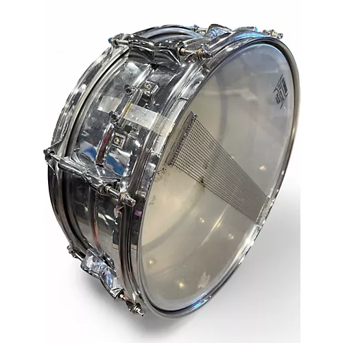 Used Yamaha 14in Steel shell snare silver Drum silver 33