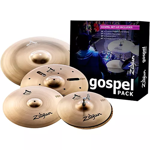 Zildjian A Custom Series Cymbal Pack Gospel With Free 17