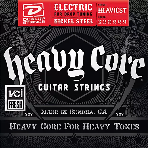Dunlop Heavy Core Electric Guitar Strings - Heaviest Gauge