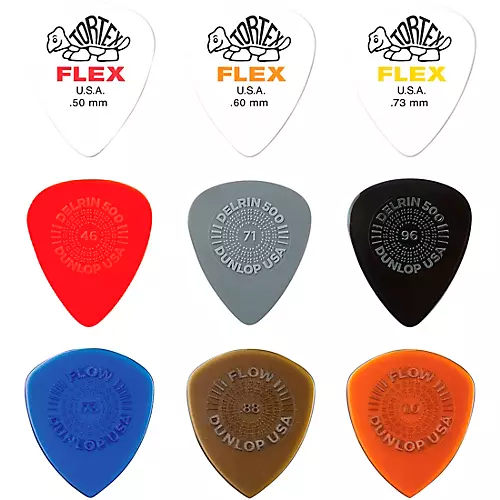 Dunlop Variety Flex/Flow/Prime Grip Pick Pack LT/MD-18