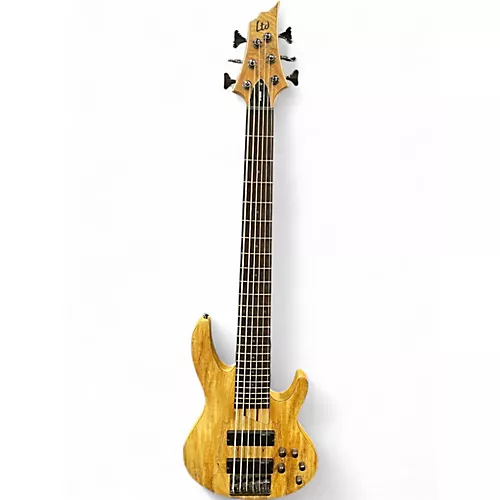 Used ESP LTD B206 6 String Natural Electric Bass Guitar Natural