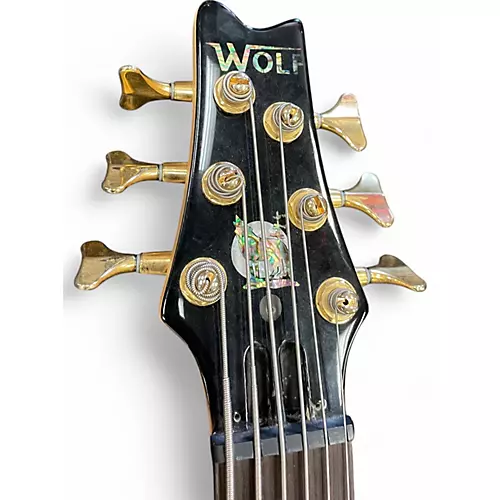 Used Aio WOLF KTB-6 Red Electric Bass Guitar Red