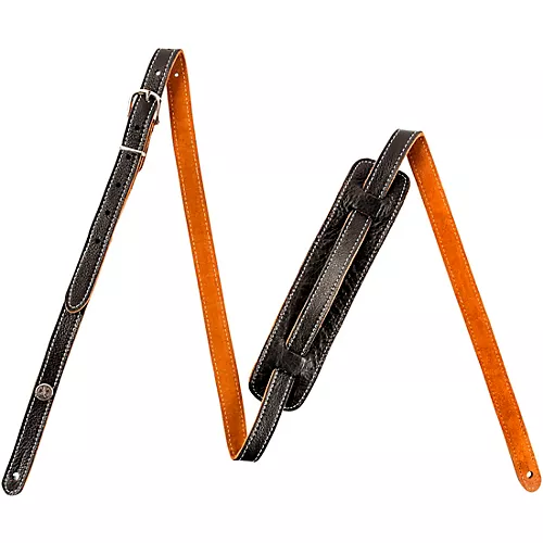 Dunlop Rev. Willy's Signature Vintage Leather Guitar Strap Black