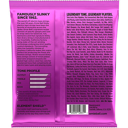 Ernie Ball 2831 Slinky Round Wound Power Bass Strings