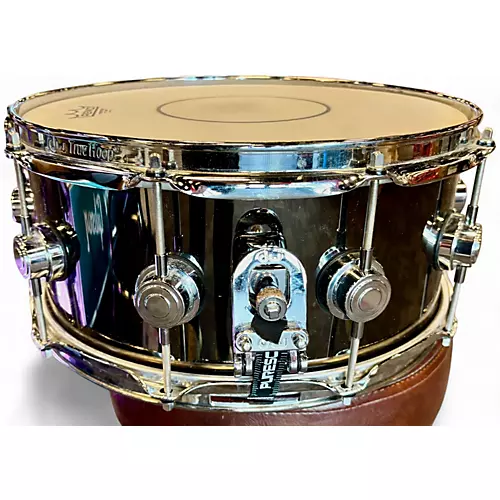 Used DW 5.5X14 Collector's Series Snare Polished Black Nickel Over Brass Drum Polished Black Nickel Over Brass 10