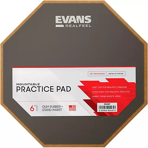 EVANS RF6GM RealFeel Mountable Speed Pad 6 in.