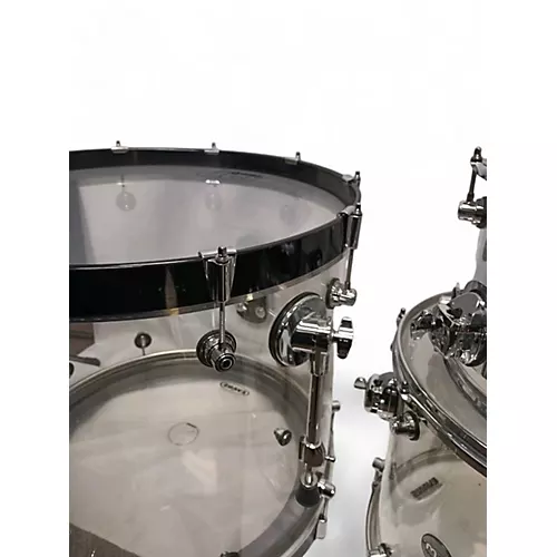 Used DW 4 Piece Design Series Acrylic Black Drum Kit Black