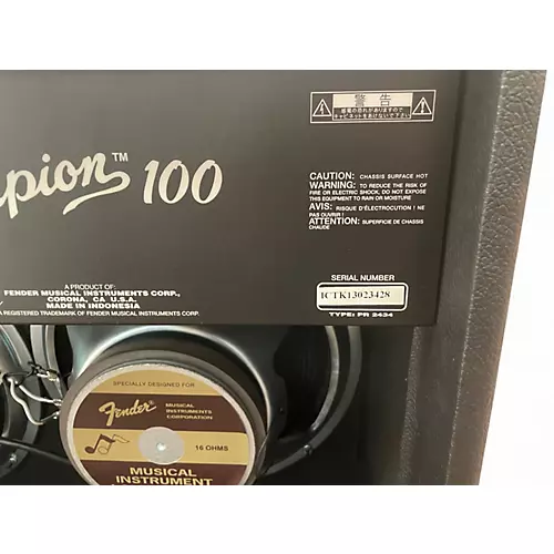 Used Fender Champion 100 Guitar Combo Amp