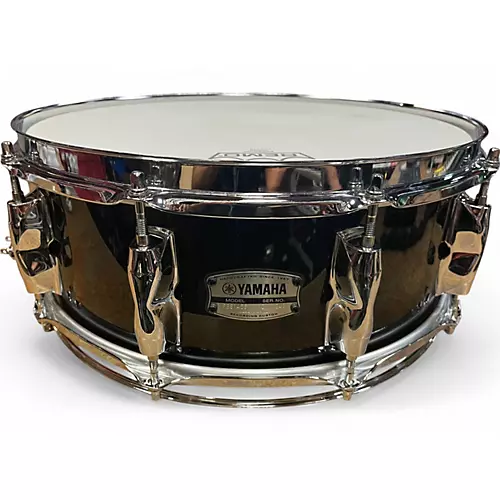 Used Yamaha 5.5X14 Recording Custom Snare Solid Black Drum Solid Black 10