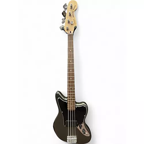 Used Squier JAGUAR Black Electric Bass Guitar Black