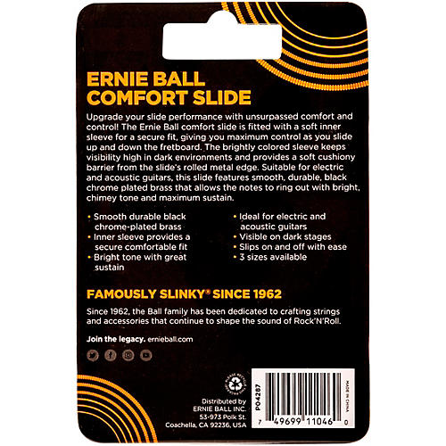 Ernie Ball Comfort Slide Orange Small