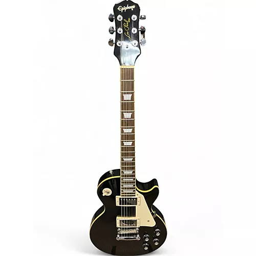 Used Epiphone Les Paul Standard Black Solid Body Electric Guitar Black