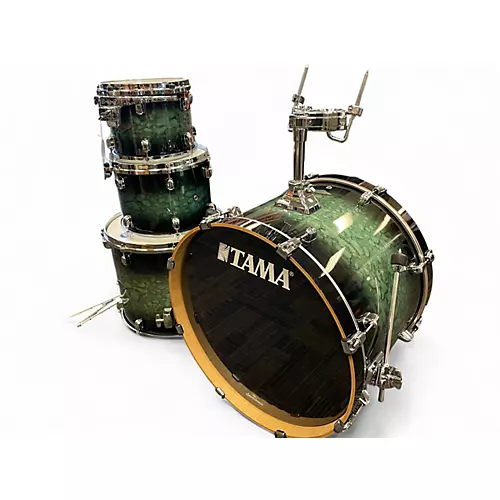 Used TAMA 4 Piece Starclassic Green burst Drum Kit Green burst