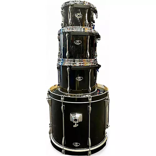 Used TAMA 4 piece Superstar Black Drum Kit Black