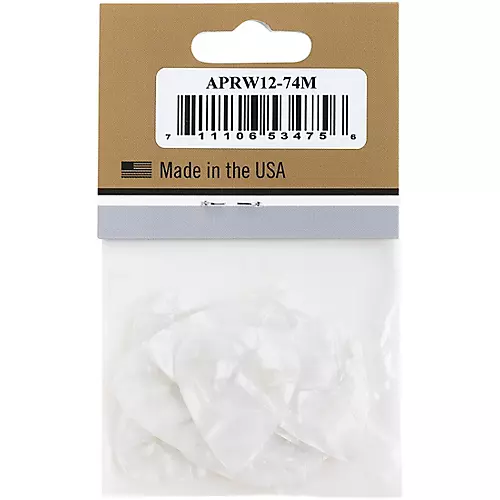 Gibson Pearloid White Picks, 12 Pack Medium