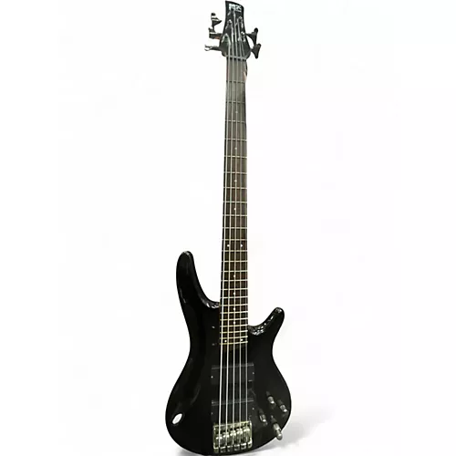 Used Ibanez SR405 5 String Black Electric Bass Guitar Black