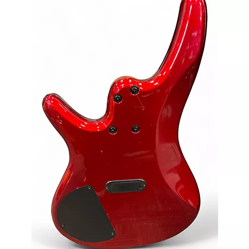 Used Ibanez SR255 Chrome Red Electric Bass Guitar Chrome Red