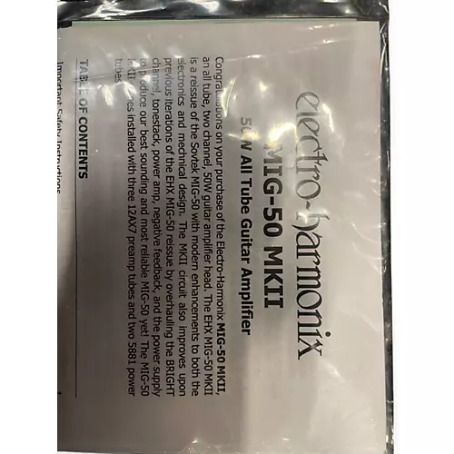 Used Electro-Harmonix MIG-50 Tube Guitar Amp Head