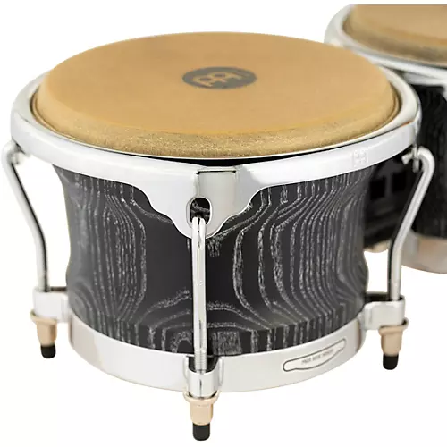 MEINL Woodcraft Bongos 7 and 8.5 in. Vintage Black