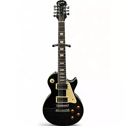 Used Epiphone LES PAUL 7 Black Solid Body Electric Guitar Black