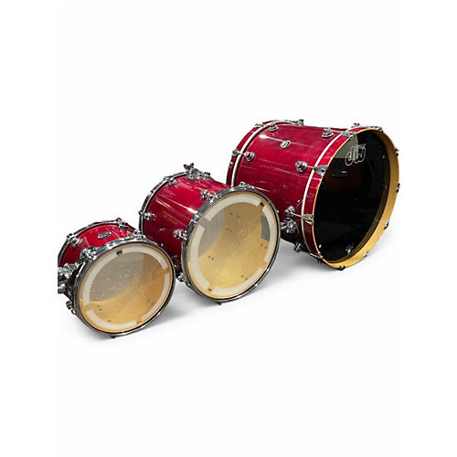 Used DW 3 Piece Performance Series Candy Apple Red Drum Kit Candy Apple Red