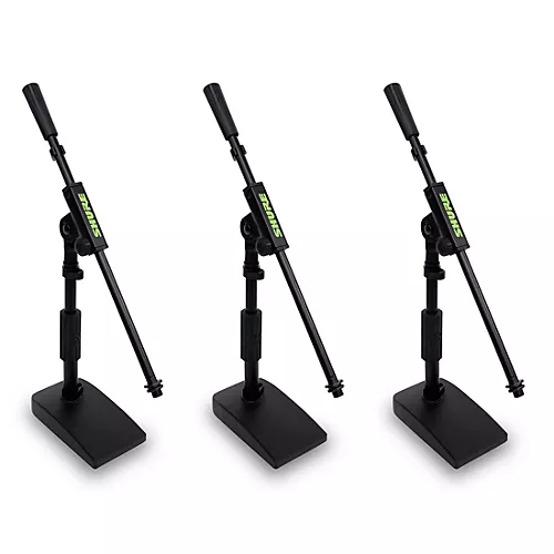 Shure Shure Compact Low-Profile Mic Stand With Single-Section Boom 3-Pack