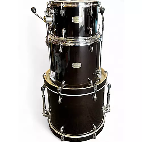 Used Yamaha 3 Piece Stage Custom Black Drum Kit Black