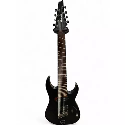 Used Ibanez RGMS8 Black Solid Body Electric Guitar Black