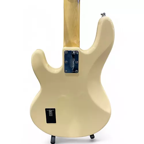 Used Sterling by Music Man sting ray Cream Electric Bass Guitar Cream