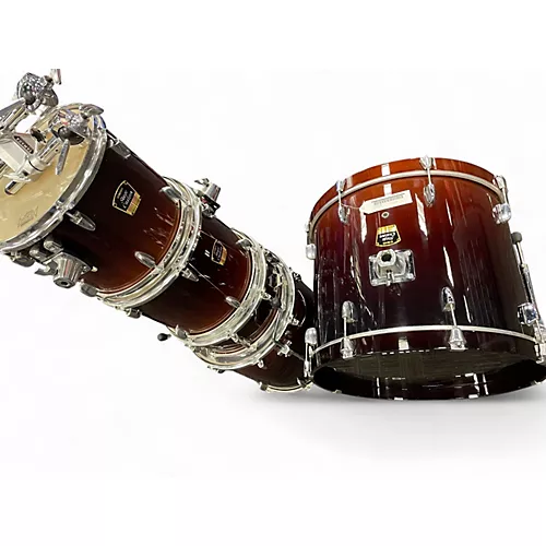 Used Yamaha 5 Piece Stage Custom Trans Red Drum Kit Trans Red